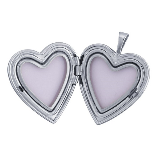Sterling Silver Paw Print Heart Locket Rainbow Bridge Memorials