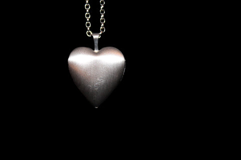 Sterling Silver Paw Print Heart Locket