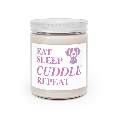 Scented Candles, 9oz - Eat, Sleep, Cuddle
