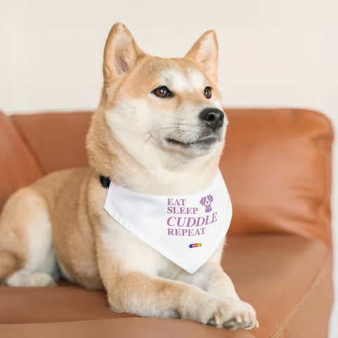 Pet Bandana Collar - Eat, Sleep, Cuddle