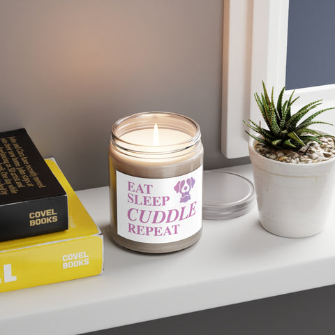 Scented Candles, 9oz - Eat, Sleep, Cuddle