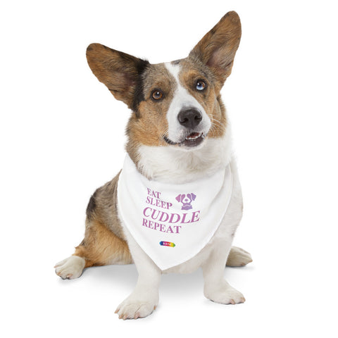 Pet Bandana Collar - Eat, Sleep, Cuddle