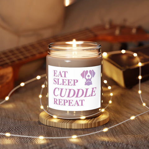 Scented Candles, 9oz - Eat, Sleep, Cuddle