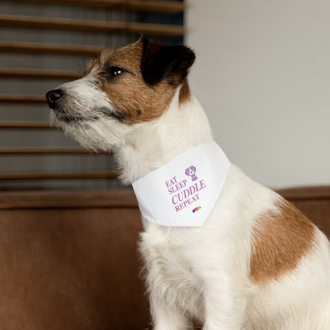 Pet Bandana Collar - Eat, Sleep, Cuddle