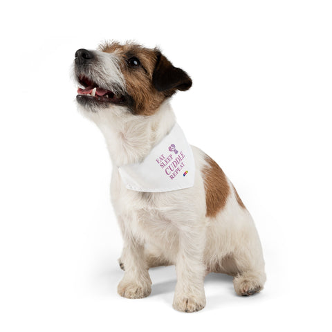 Pet Bandana Collar - Eat, Sleep, Cuddle