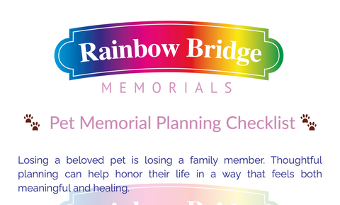 FREE Pet Memorial Planning Checklist